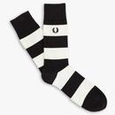 FRED PERRY Retro Block Stripe Socks - Black/Snow