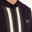 FRED PERRY Woven Stripe Panel Pique Track Jacket