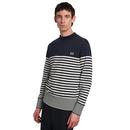 FRED PERRY Mod Breton Stripe Turtleneck Sweater