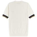FRED PERRY Mod Striped Cuff Textured Knit T-shirt