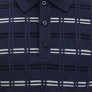 Fred Perry Striped Rib Knitted Retro Polo Shirt TB