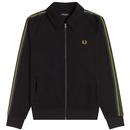FRED PERRY Retro Striped Tape Tricot Track Jacket