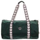 fred perry canvas track barrel holdall bag ivy