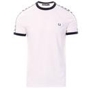 FRED PERRY Men's Retro Tape Sleeve Ringer Tee SW