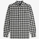 Fred Perry Mod Tartan Oxford Shirt in Ecru M1743 560 Main Photo