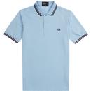 FRED PERRY M3600 Mod Twin Tipped Polo Top SKY BLUE