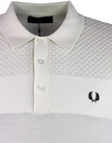 FRED PERRY Men's Mod Texture Knit Panel Polo SW