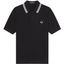 FRED PERRY Texture Knit Twin Tipped Polo Shirt (B)
