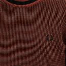 Fred Perry Retro 2Tone Textured Knitted T-shirt WB