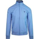Fred Perry Brentham Men's Mod Tipped Harrington Jacket in Sky Blue