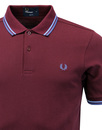 FRED PERRY M3600 Mod Twin Tipped Polo Shirt - Red