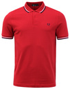 FRED PERRY M3600 Mod Twin Tipped Polo Shirt Blood