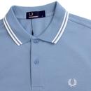 FRED PERRY M3600 Mod Twin Tipped Polo Shirt (Sky)