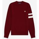 FRED PERRY Retro Mod Tipped Sleeve Jumper DR