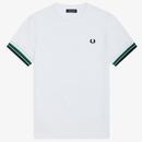 FRED PERRY Men's Retro Bold Tipped T-Shirt WHITE