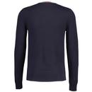 Fred Perry Mod Tipped V-neck Merino Jumper (Navy)