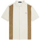 Fred Perry Towelling Panel Polo Shirt in Ecru M7807 560