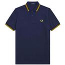 FRED PERRY M3600 Twin Tipped Mod Polo CARBON BLUE