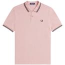 Fred Perry Twin Tipped Polo Shirt in Dusty Rose Pink M3600 T89