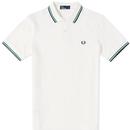 FRED PERRY M3600 Mens Twin Tipped Pique Polo SNOW
