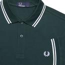 FRED PERRY M3600 Mod Twin Tipped Polo Shirt (Pine)