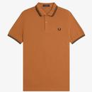 Fred Perry Men's Twin Tipped Polo Shirt in Marmalade with Black M3600 W94 