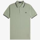 Fred Perry M3600 Twin Tipped Pique Polo Shirt in Bay Leaf M3600 Z49 Main Photo