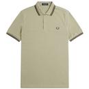 Fred Perry Twin Tipped Polo Shirt in Warm Grey and Carrington Brick M3600 U84 