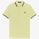 Fred Perry M3600 B51 Men's Mod Twin Tipped Pique Polo Shirt in Wax Yellow and Navy and Black