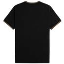 FRED PERRY M1588 Mod Twin Tipped T-Shirt Black