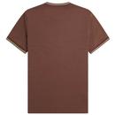 FRED PERRY M1588 Mod Twin Tipped T-Shirt Brick
