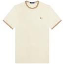 Fred Perry Mod Twin Tipped T-shirt in Oatmeal M1588 691 