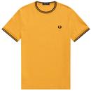 FRED PERRY M1855 Twin Tipped Ringer T-Shirt AMBER