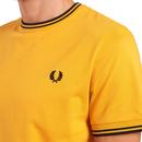 FRED PERRY M1855 Twin Tipped Ringer T-Shirt AMBER