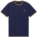 FRED PERRY M1588 Men's Twin Tipped Ringer Tee CB/Y