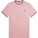 Fred Perry Twin Tipped T-shirt in Dusty Rose Pink M1588 S51