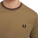 FRED PERRY Twin Tipped Crew Neck T-shirt - Sage