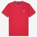 FRED PERRY Retro Mod Twin Tipped T-Shirt SIREN