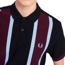 FRED PERRY Vertical Stripe Mod Pique Polo Shirt B