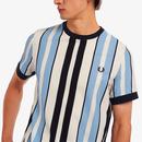 FRED PERRY M3690 Mod Vertical Stripe Pique Tee 