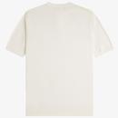 Fred Perry Retro Waffle Stitch Ecru Henley Shirt 