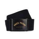 fred perry arch branding webbing belt black