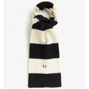 FRED PERRY Retro Brushed Wool Stripe Scarf - SW/B