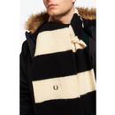 FRED PERRY Retro Brushed Wool Stripe Scarf - SW/B