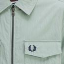Fred Perry Retro Zip Through Overshirt (Bay Leaf)