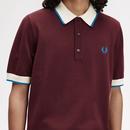 Fred Perry Contrast Tipped Knitted Polo Shirt O