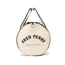 FRED PERRY Classic Retro Barrel Bag - Black/Ecru