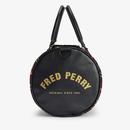 FRED PERRY Retro Mod Tartan Barrel Bag (Black)