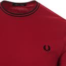 FRED PERRY M1588 Retro Twin Tipped Tee (Blood)