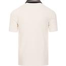 FRED PERRY Mod Bold Tipped Textured Polo Top WHITE